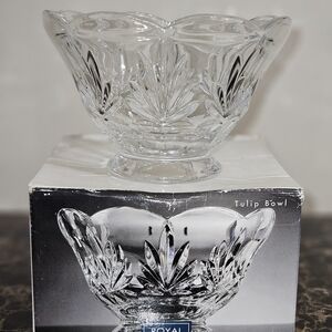 Royal Limited Tulip Bowl, made of 24% full lead crystal.